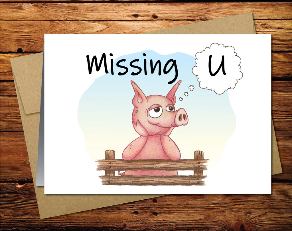 Pig Blank Greeting Card 2