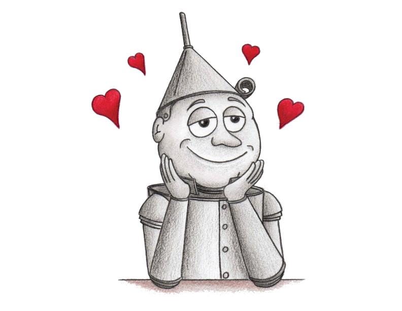 Wizard of OZ Tin Man Blank Greeting Card 4