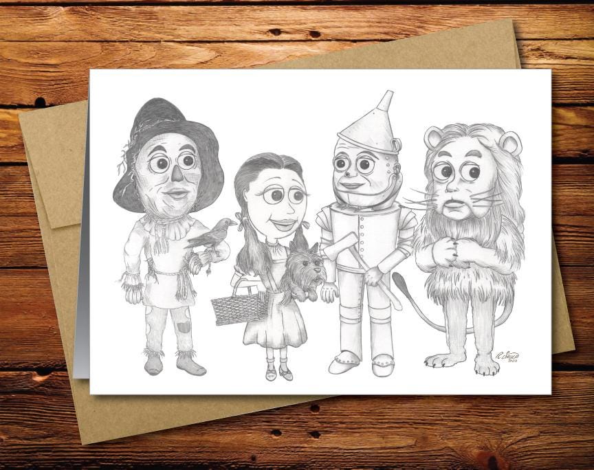 Wizard of OZ Blank Greeting Card