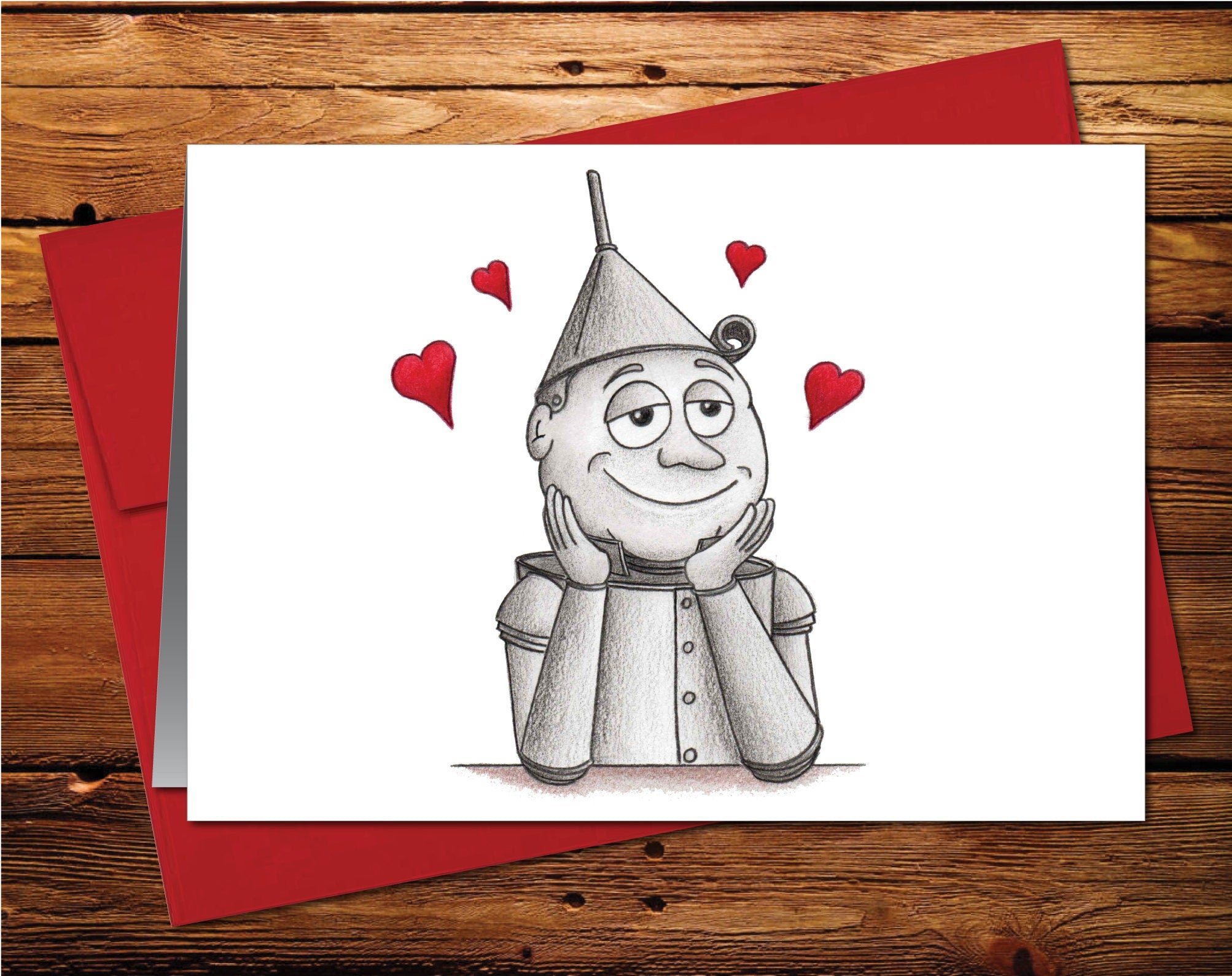 Wizard of OZ Tin Man Blank Greeting Card 4