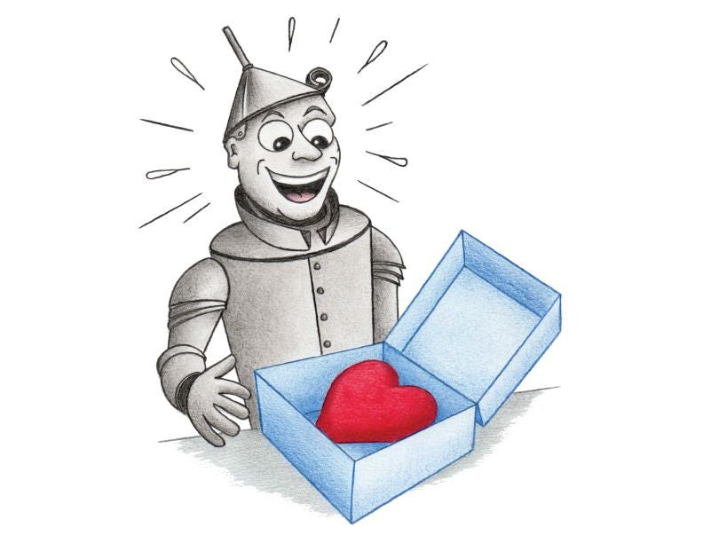 Wizard of OZ Tin Man Blank Greeting Card 2