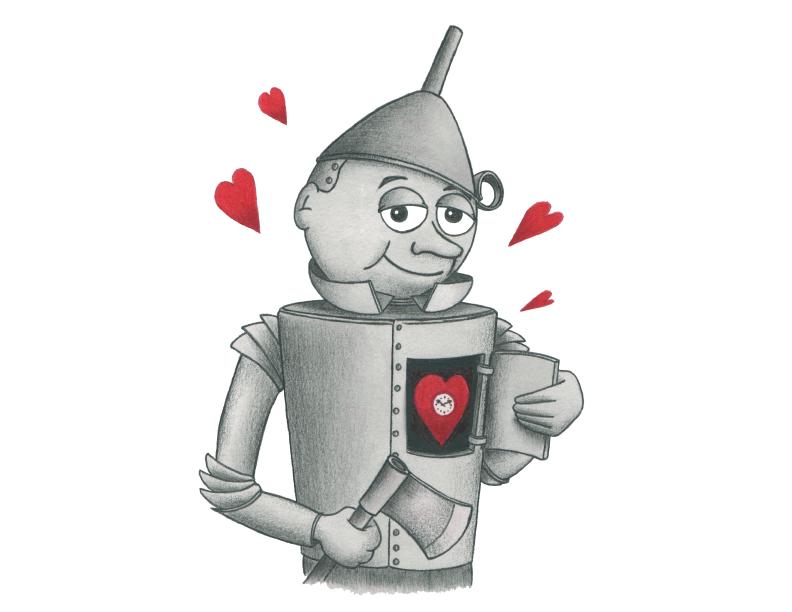 Wizard of OZ Tin Man Blank Greeting Card 1