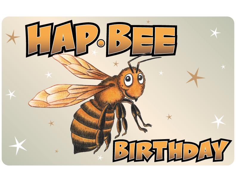 Bee Birthday Blank Greeting Card