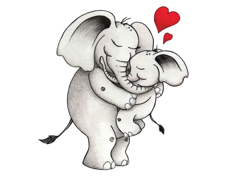 Elephant Blank Greeting Card 4