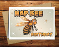 Bee Birthday Blank Greeting Card
