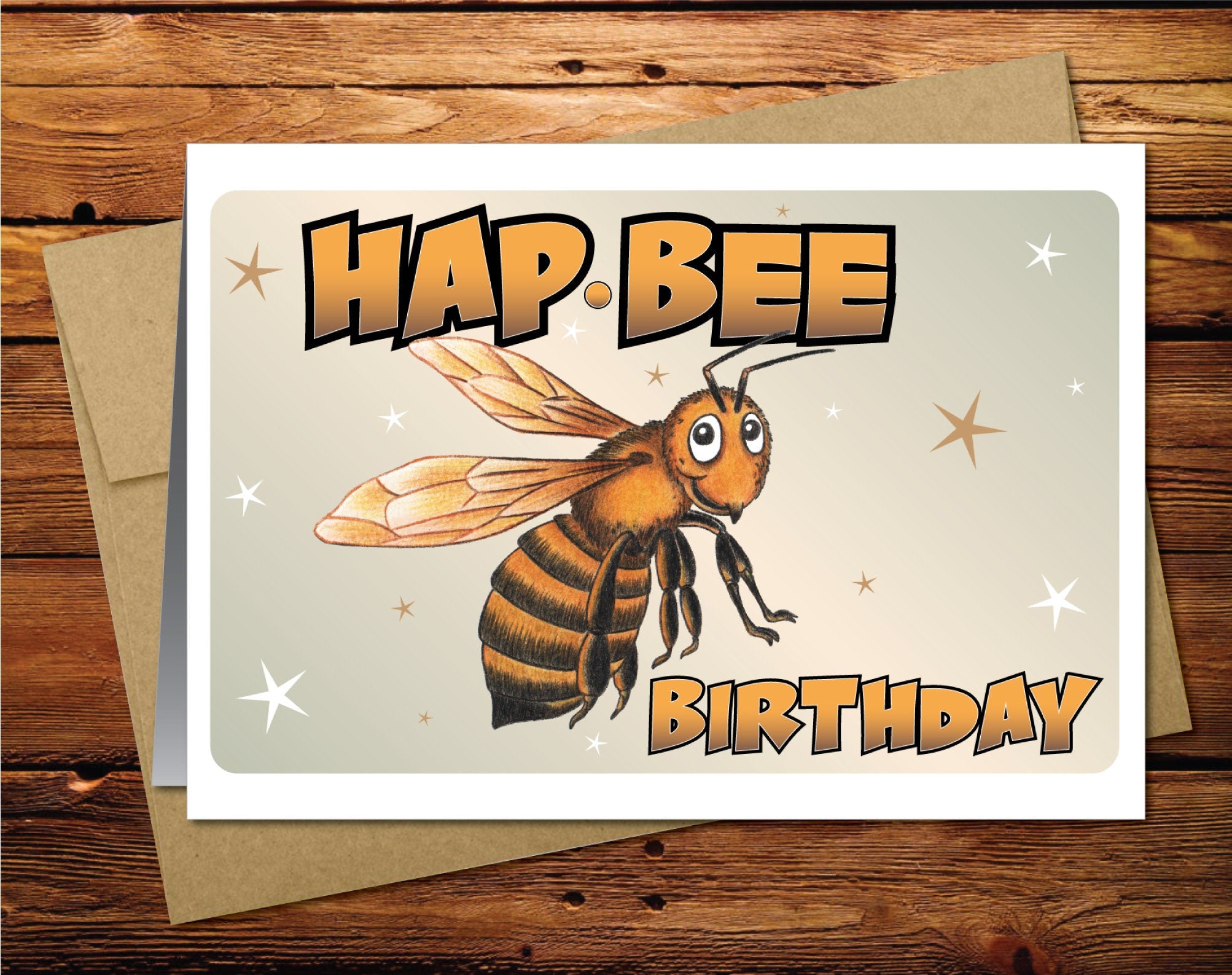 Bee Birthday Blank Greeting Card
