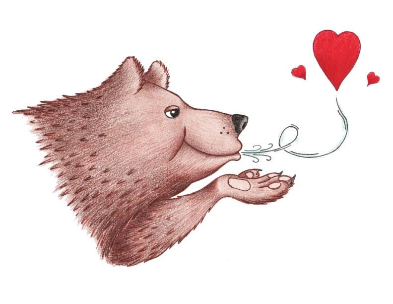 Bear Blank Greeting Card 1