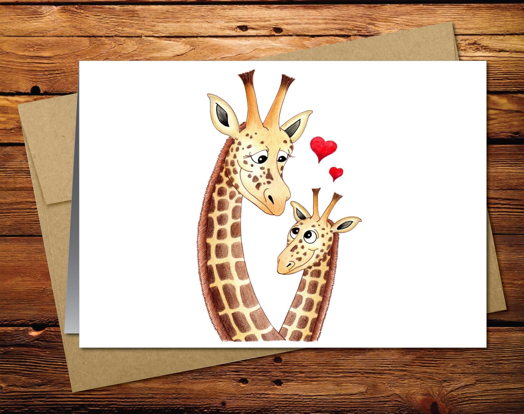 Giraffe Blank Greeting Card 2