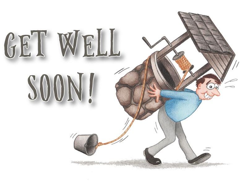 Get Well Soon Blank Greeting Card