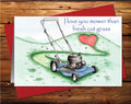 Mower Love Blank Greeting Card