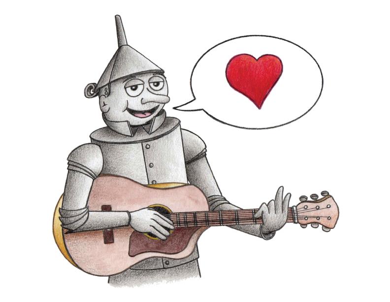 Wizard of OZ Tin Man Blank Greeting Card 3