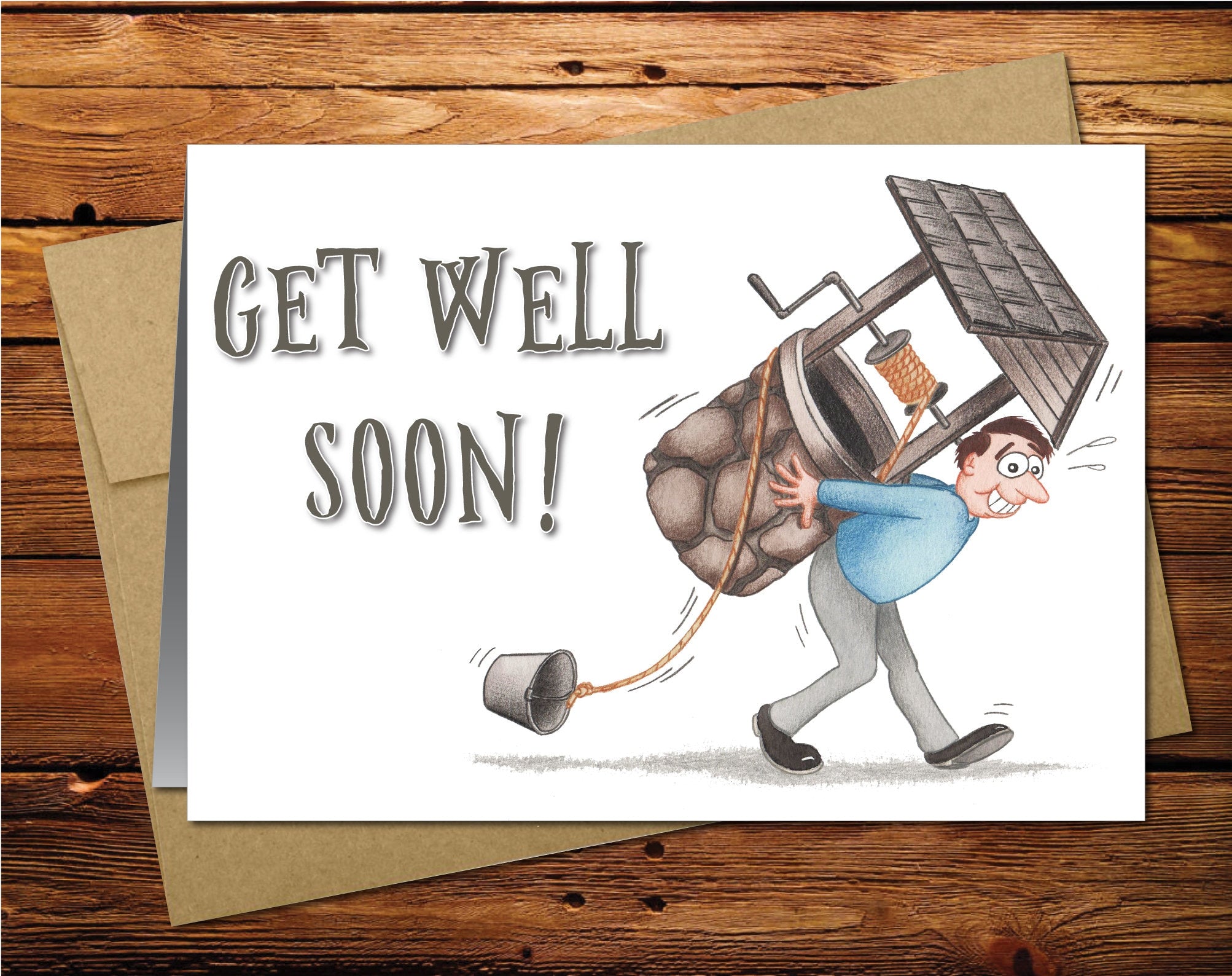 Get Well Soon Blank Greeting Card