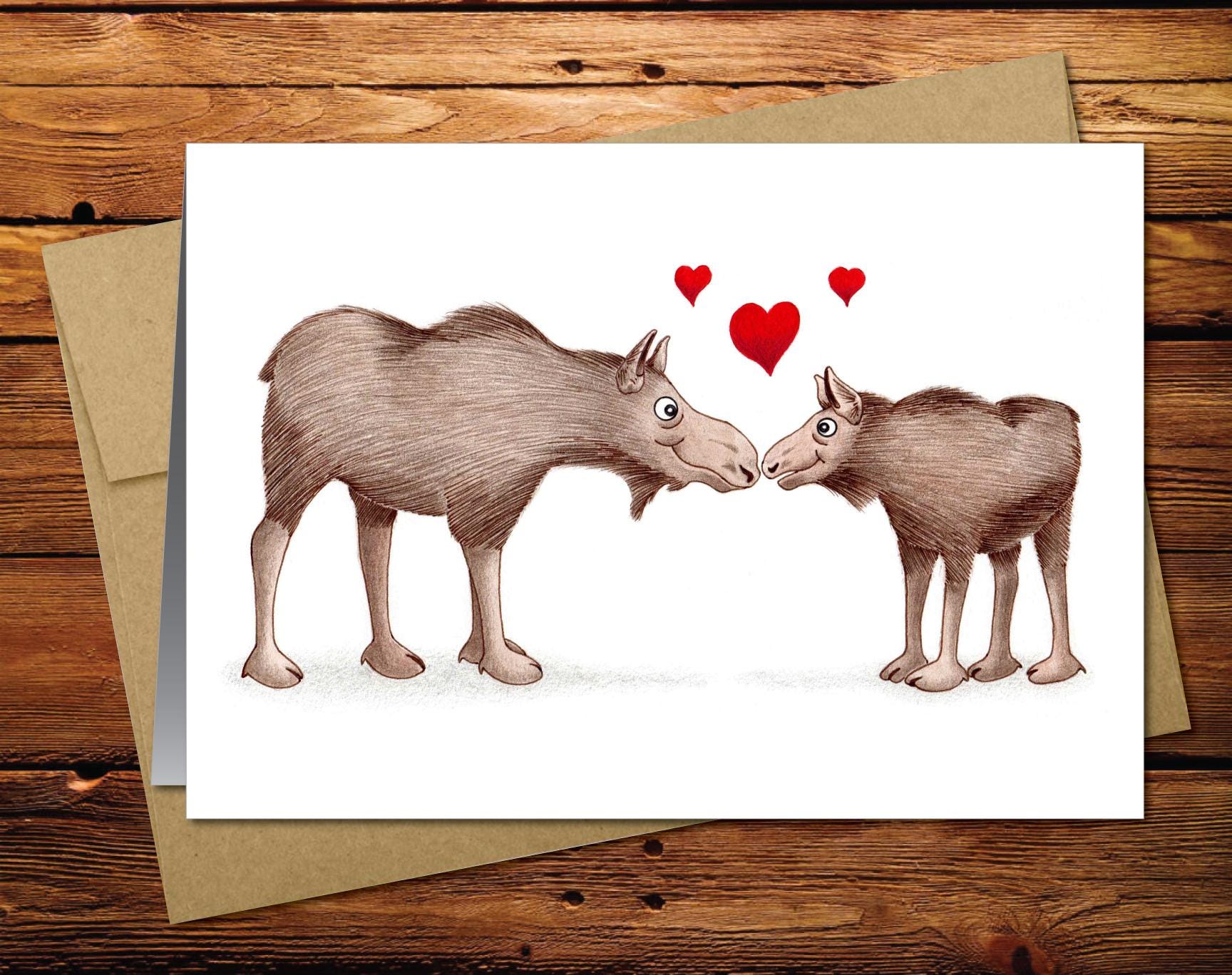 Moose Blank Greeting Card