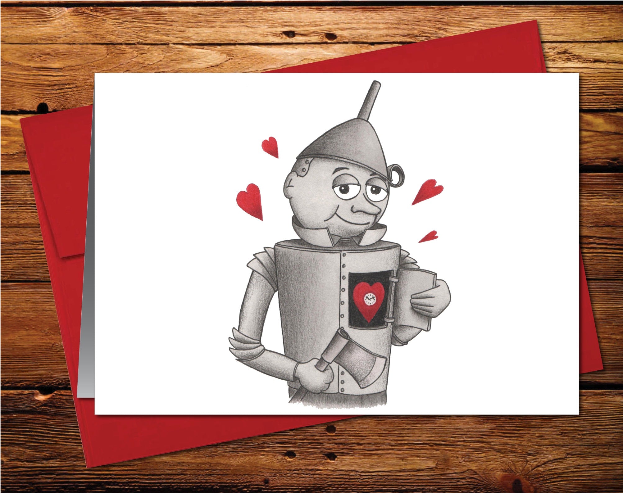 Wizard of OZ Tin Man Blank Greeting Card 1