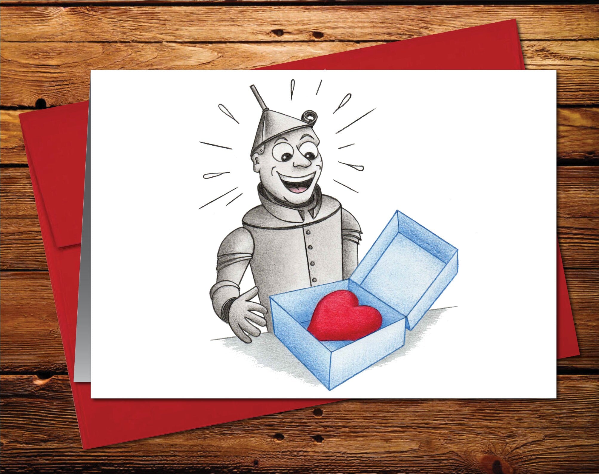 Wizard of OZ Tin Man Blank Greeting Card 2