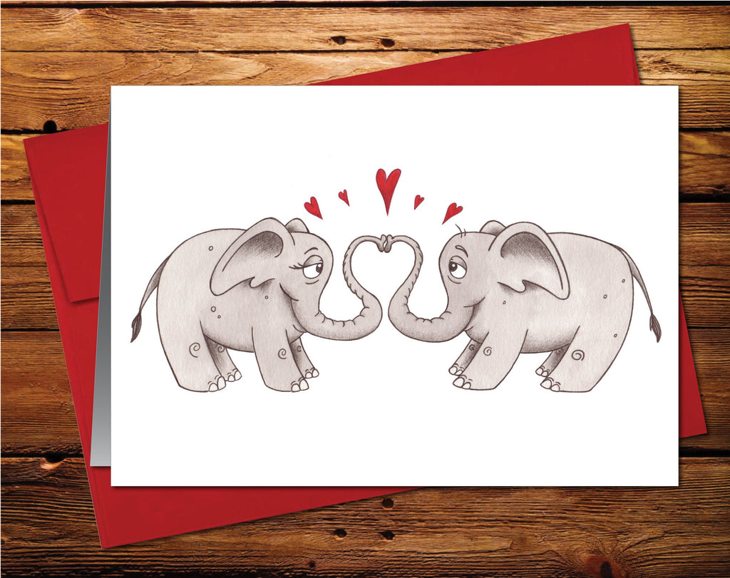 Elephant Blank Greeting Card 1