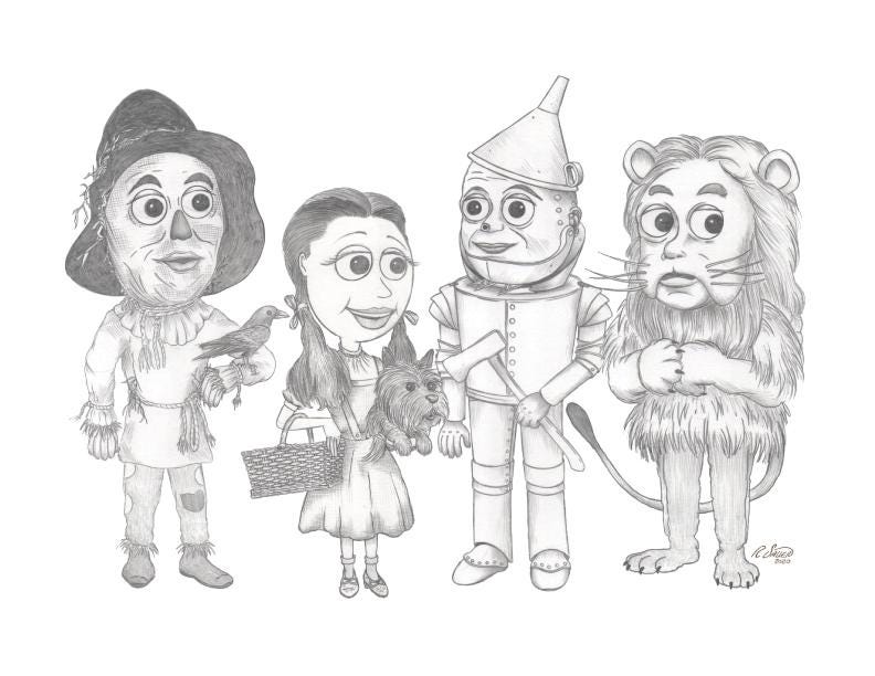 Wizard of OZ Blank Greeting Card