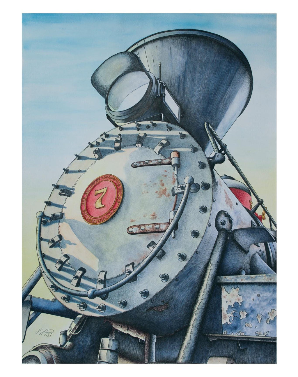 Train Blank Greeting Card